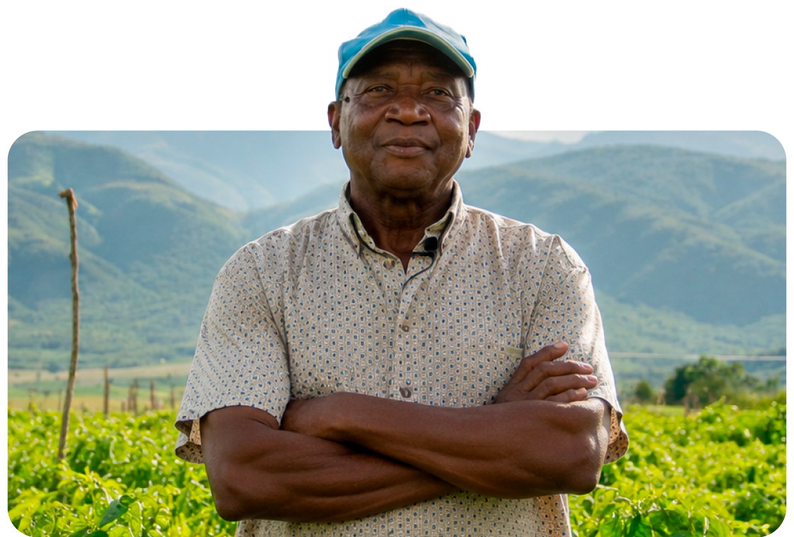 Agricultor en cultivo